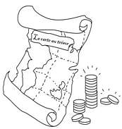 coloriage la carte au tresor